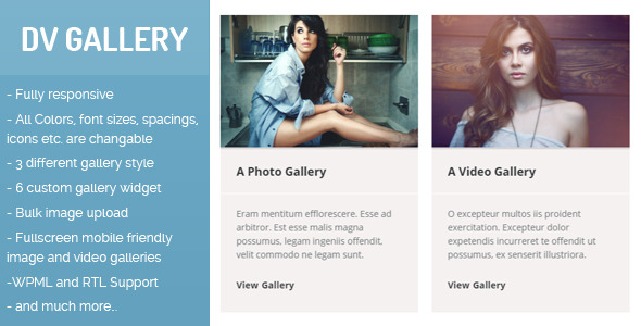 DV Gallery - Responsive WordPress Gallery Plugin